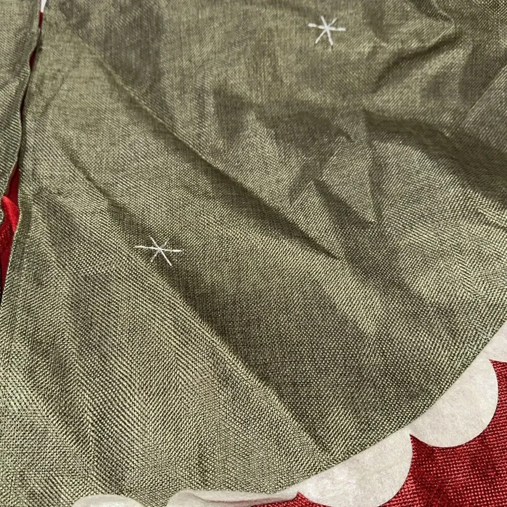 Red and Green Snowman Tree SKirt